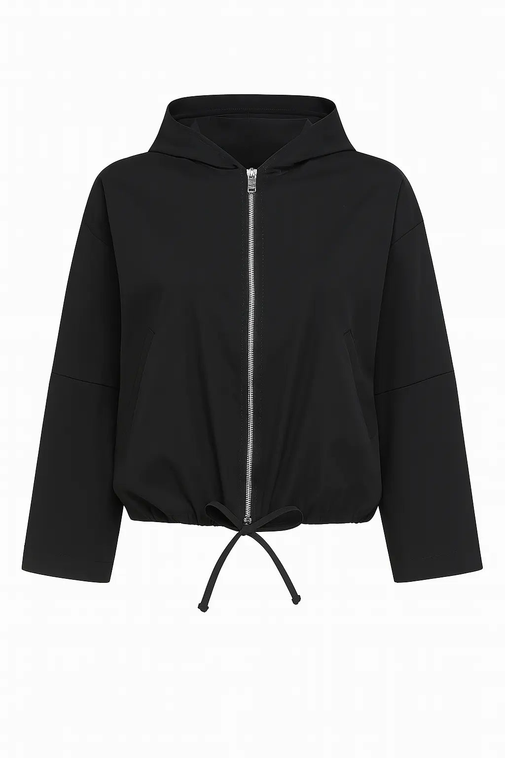 Spolverino con cappuccio in tessuto spalmato Dorabella