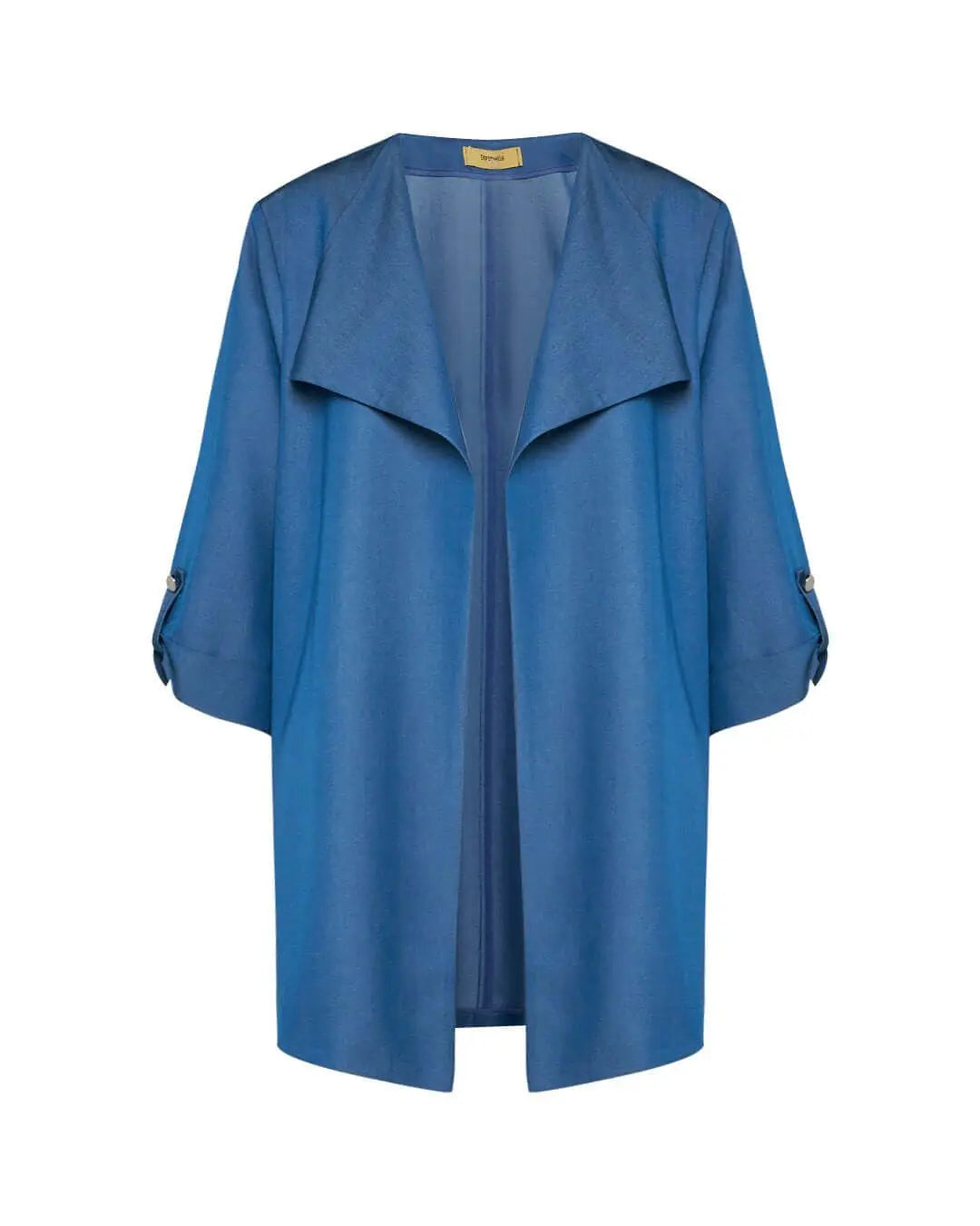 Spolverino in chambray di misto viscosa elasticizzata con maniche a tre quarti DENIM DORABELLA PIU'