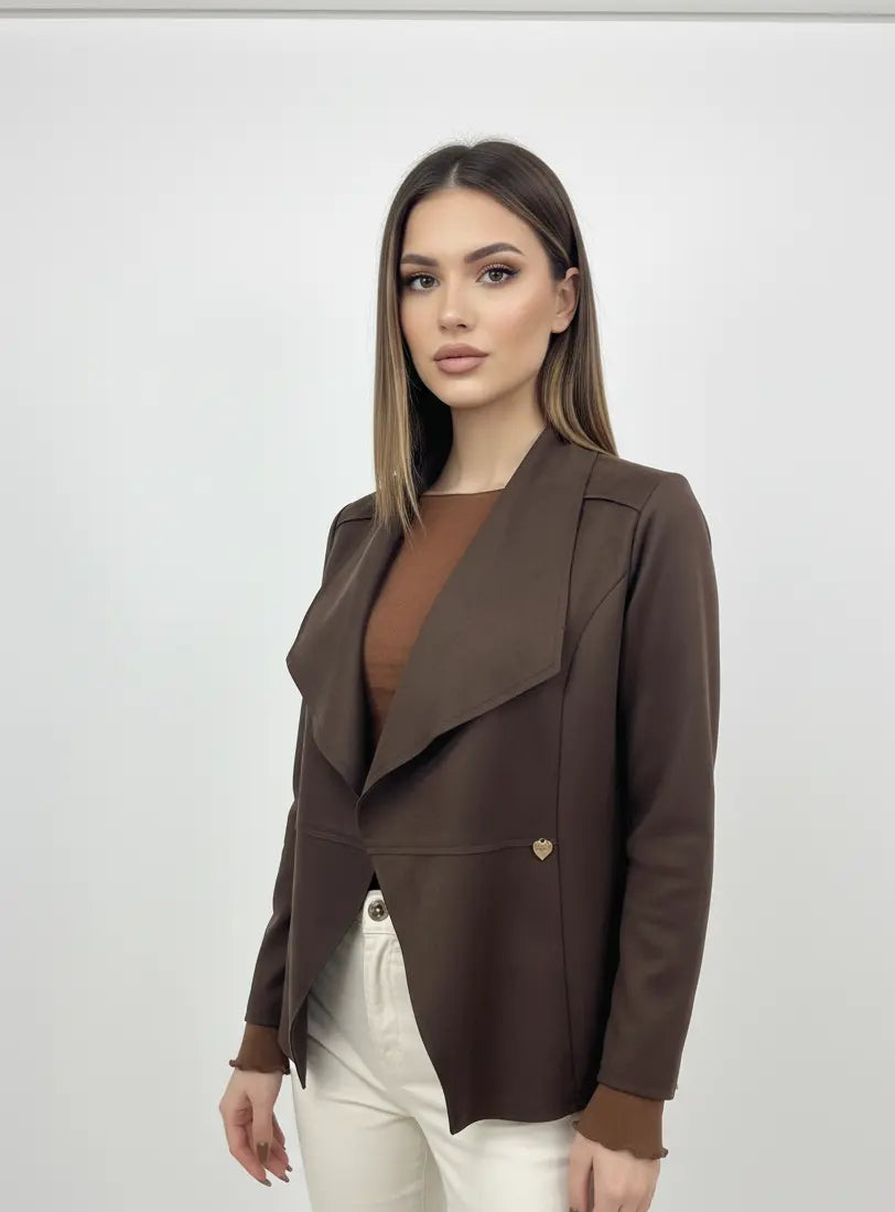 Spolverino in suede con rever sciallato DORABELLA