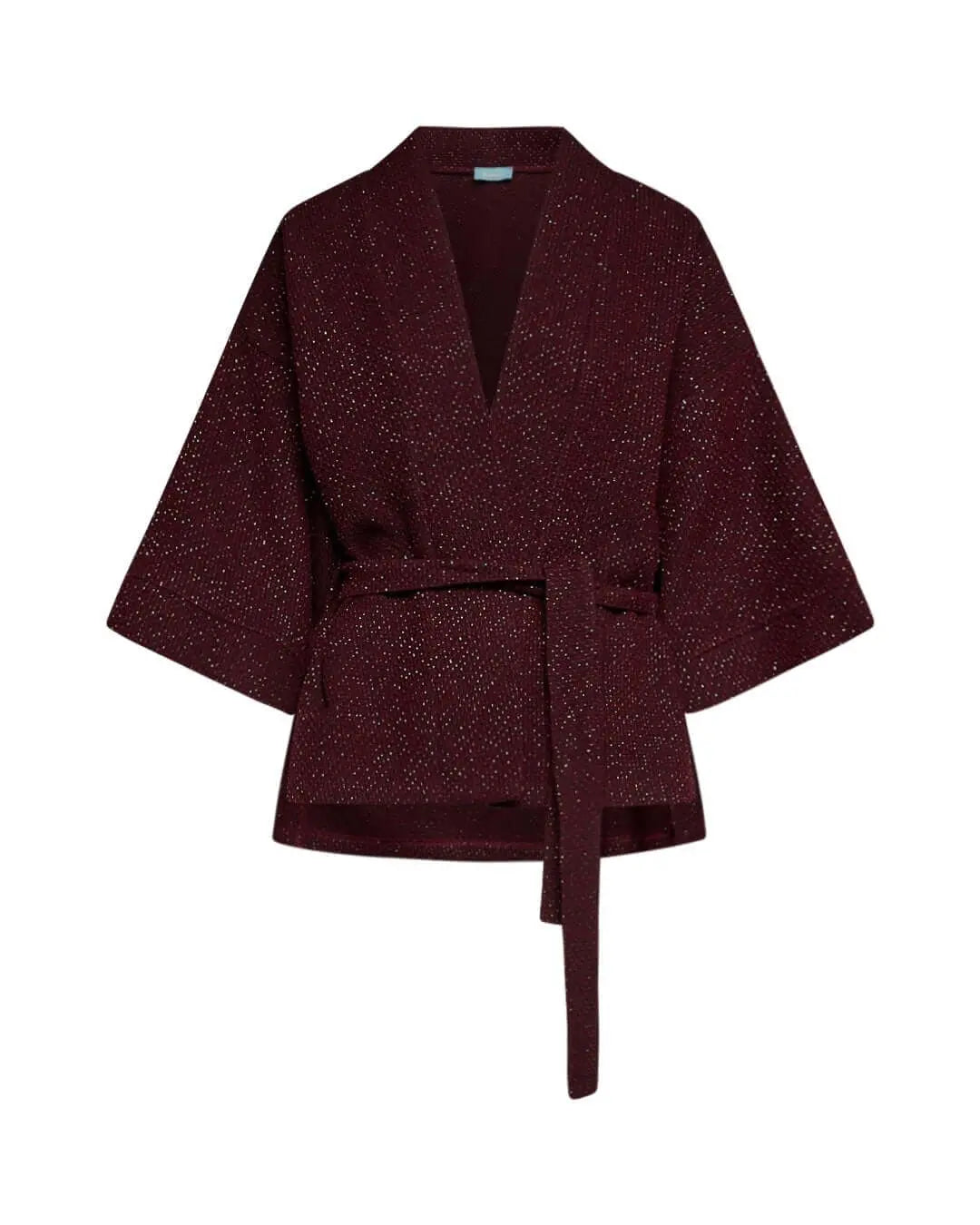 Spolverino kimono con cintura BURGUNDY DORABELLA