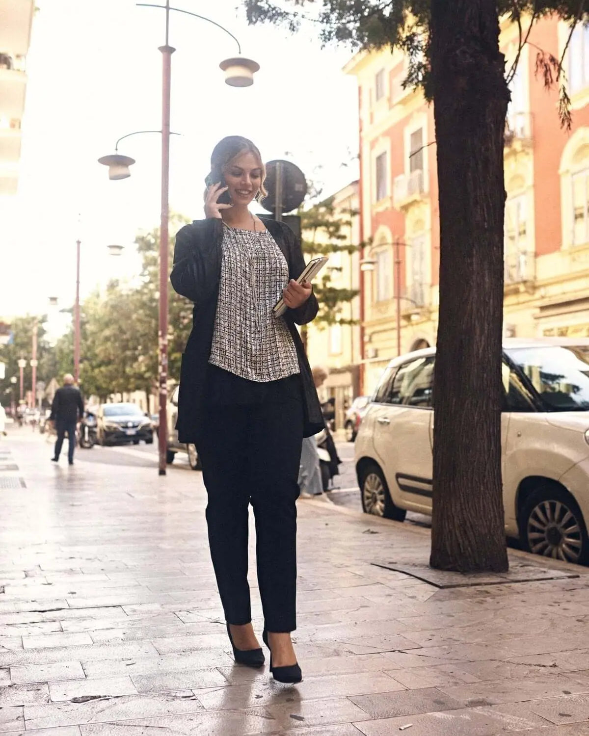 Spolverino midi in suede senza bottoni NERO DORABELLA PIU' 49