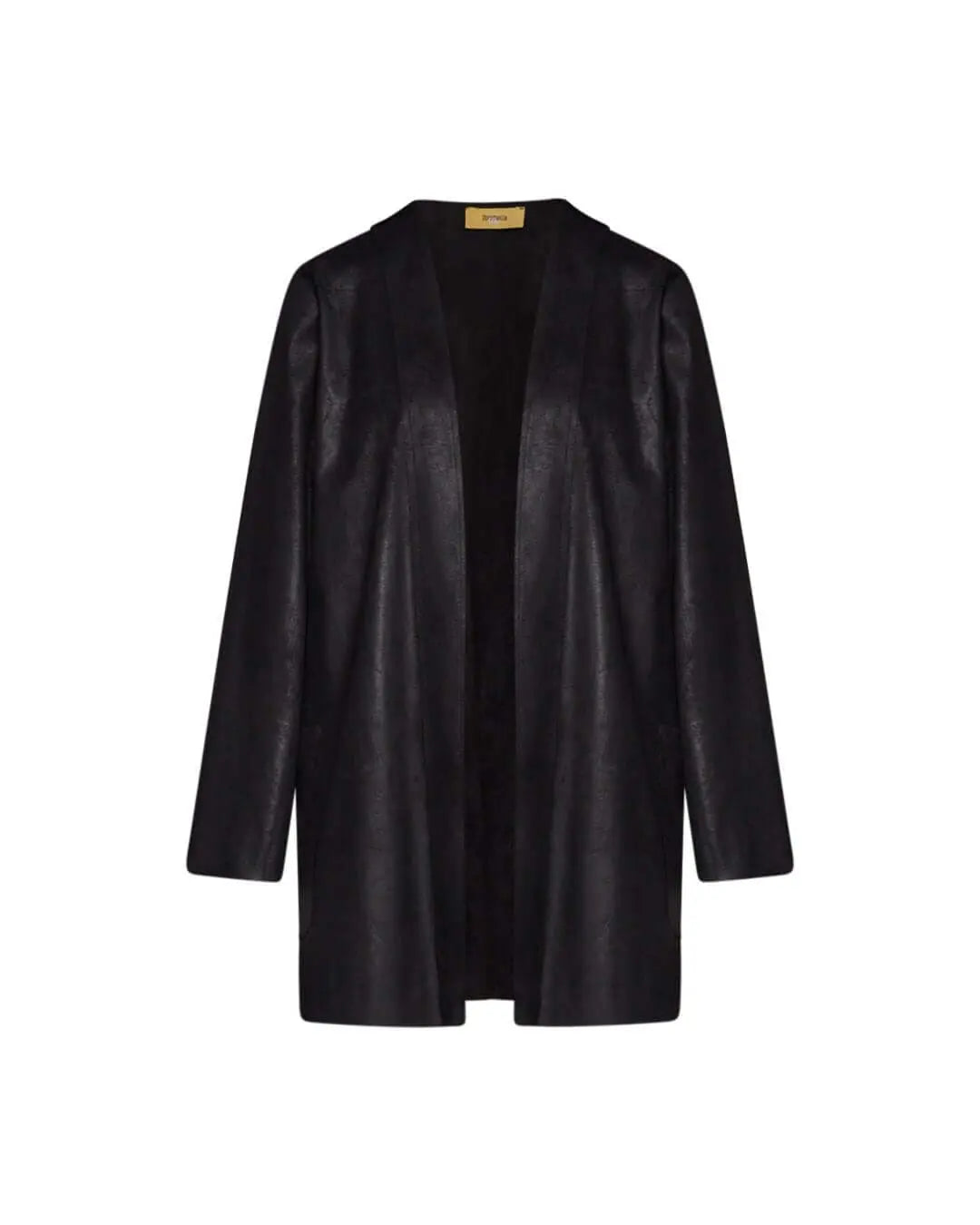 Spolverino midi in suede senza bottoni NERO DORABELLA PIU'