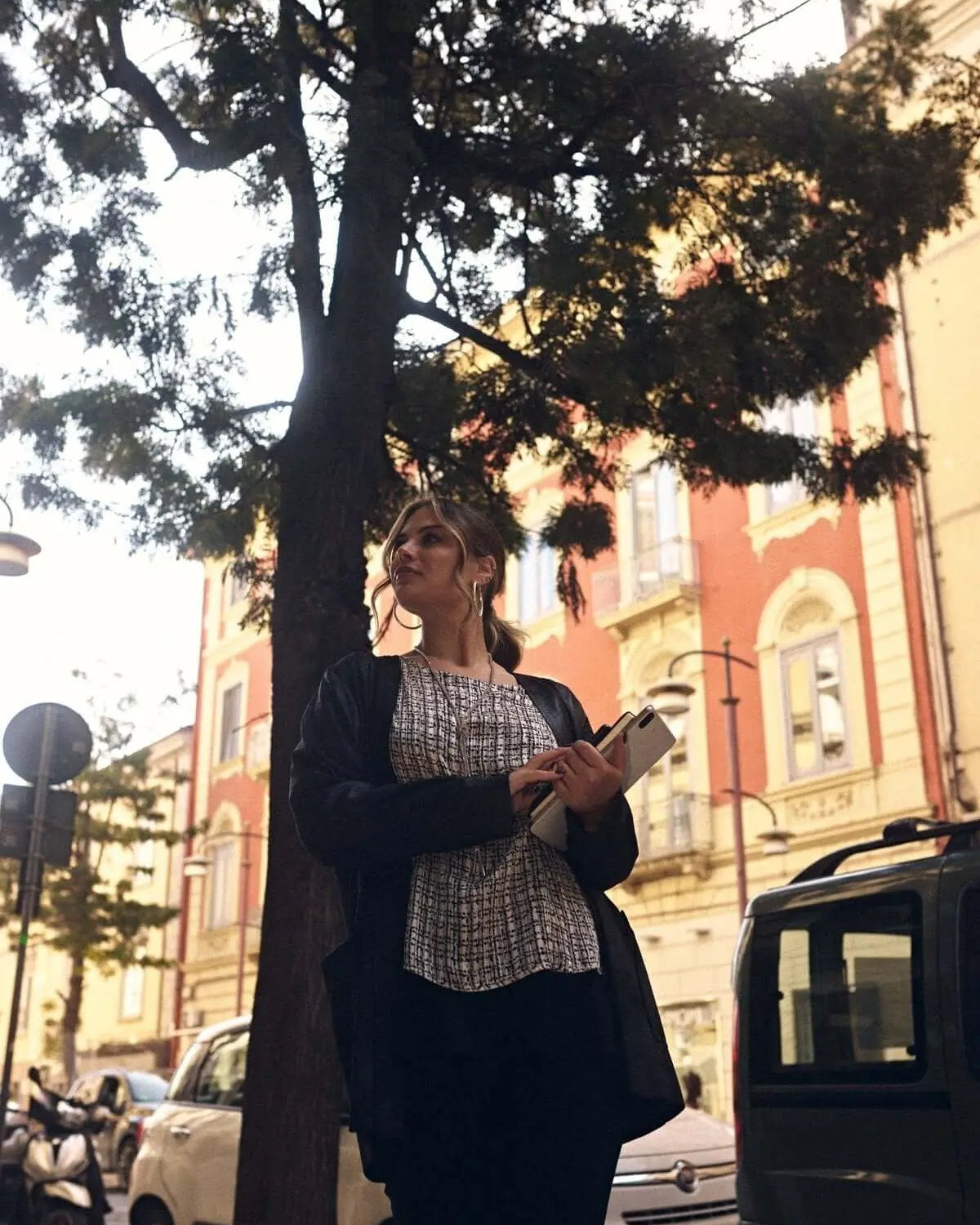 Spolverino midi in suede senza bottoni NERO DORABELLA PIU'