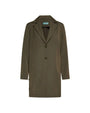 Spolvero con rever e spacchi con bottoni VERDE MILITARE DORABELLA