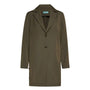 Spolvero con rever e spacchi con bottoni VERDE MILITARE DORABELLA