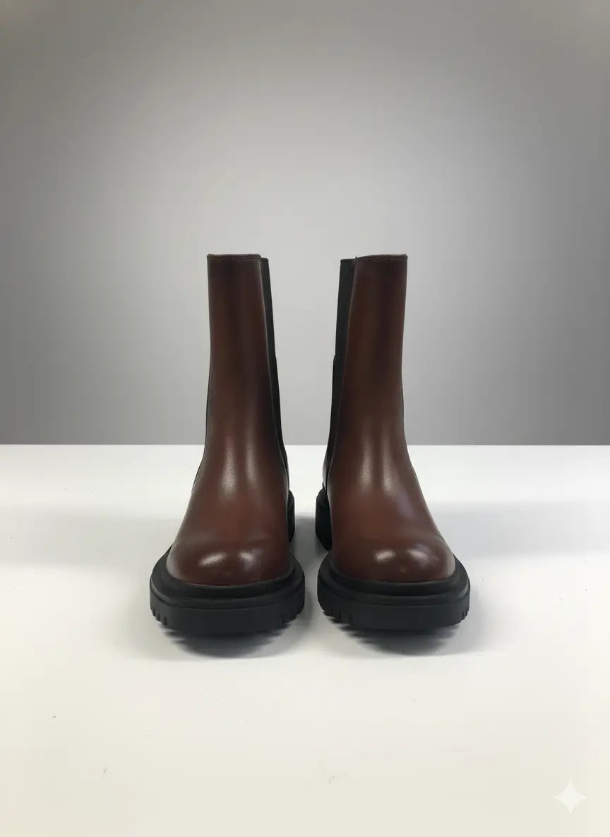 Stivaletti Chelsea Chunky in Pelle Dorabella