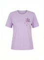 T-Shirt Girocollo con Ricamo Floreale e Paillettes DORABELLA