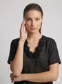T-Shirt Noir Romantique DORABELLA