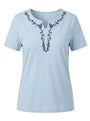 T-Shirt Scollo Ricamato DORABELLA