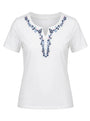 T-Shirt Scollo Ricamato DORABELLA