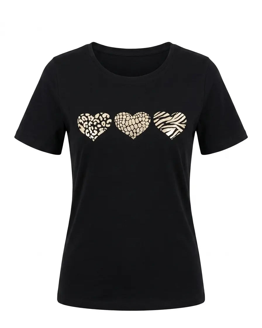 T-Shirt Stampa Cuori DORABELLA