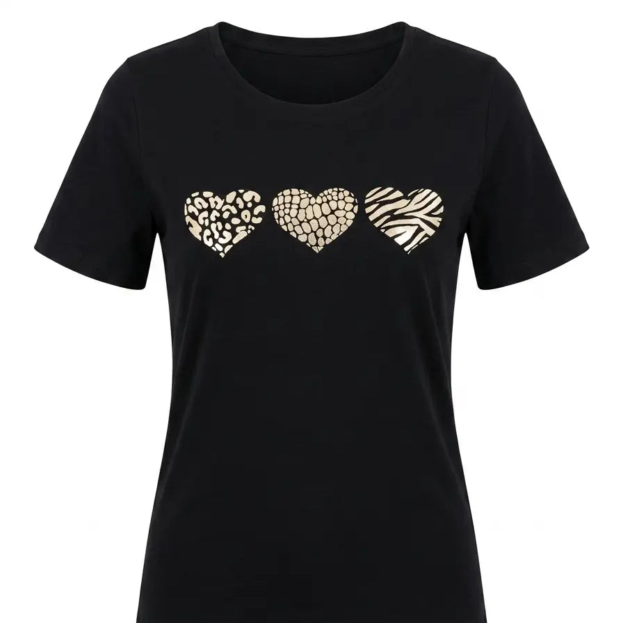 T-Shirt Stampa Cuori DORABELLA