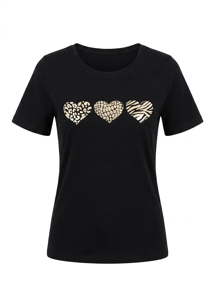 T-Shirt Stampa Cuori DORABELLA