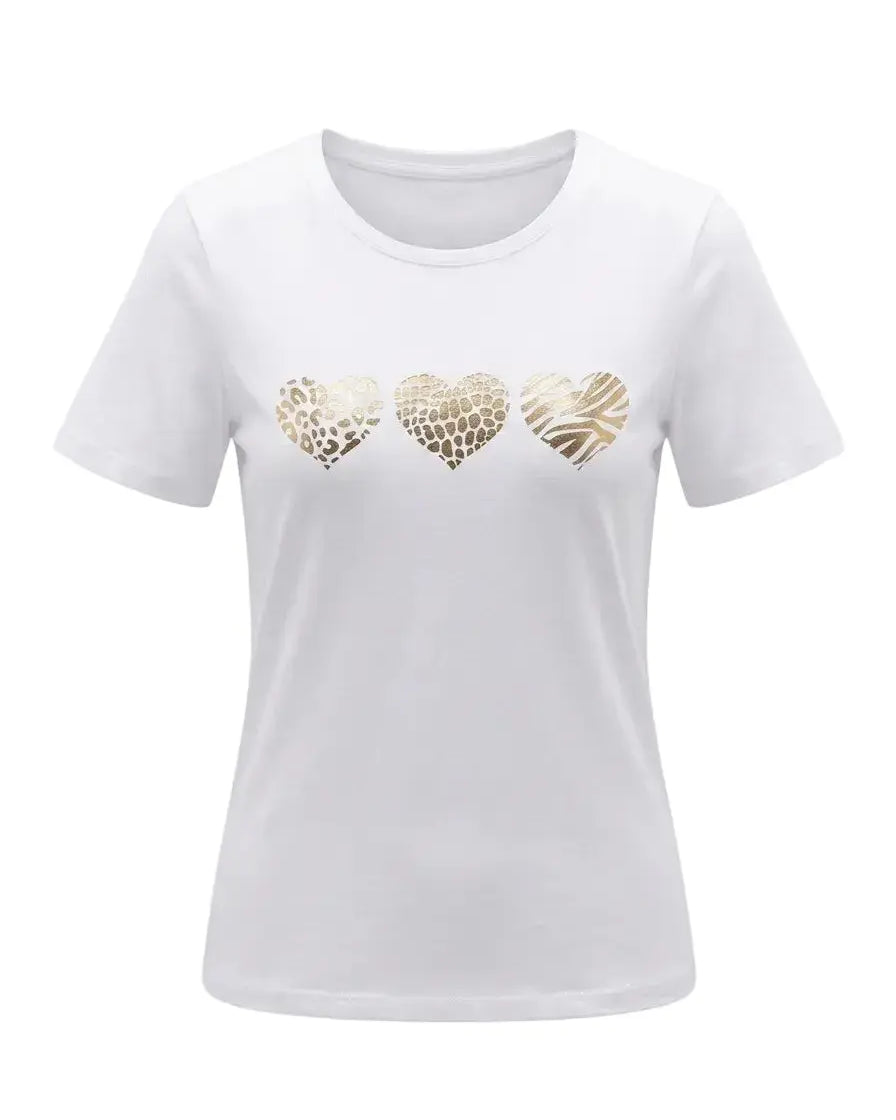 T-Shirt Stampa Cuori DORABELLA