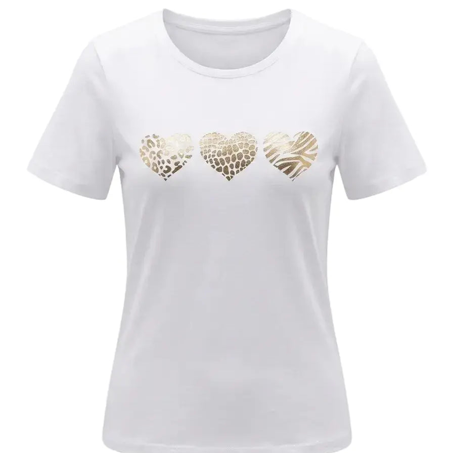 T-Shirt Stampa Cuori DORABELLA