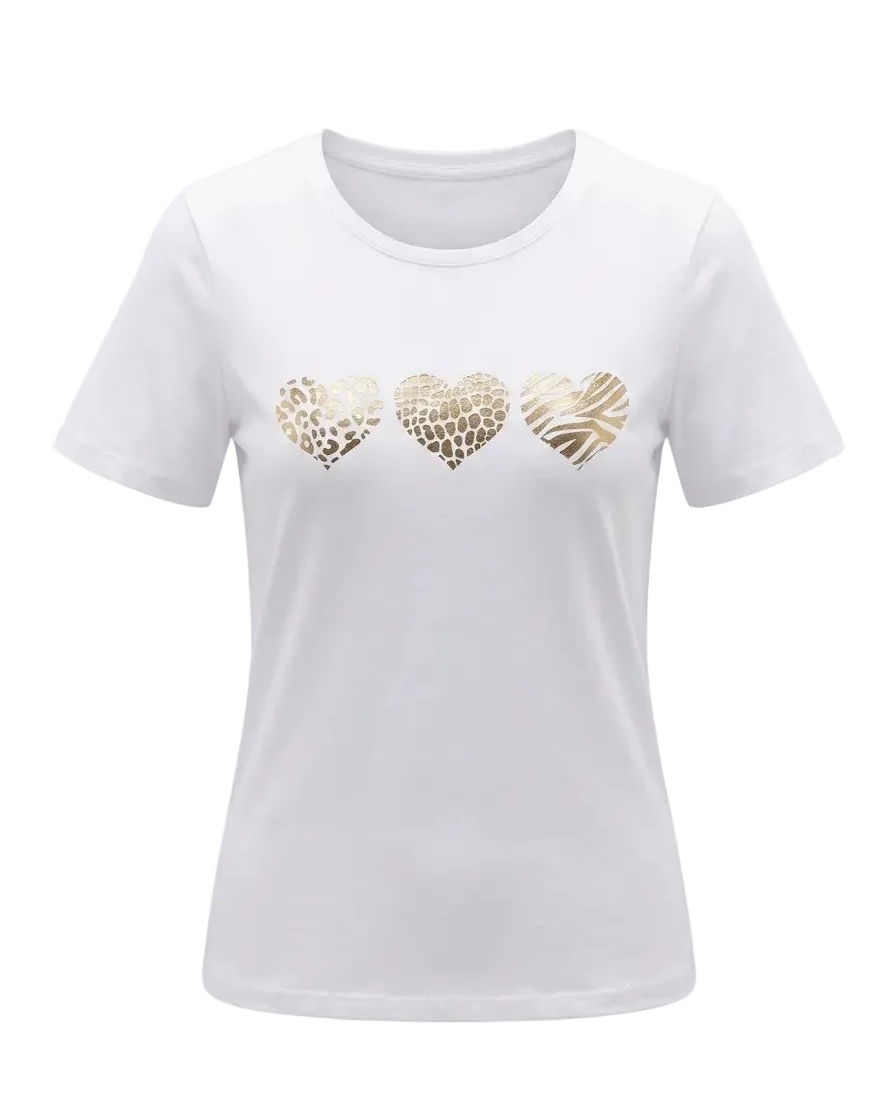T-Shirt Stampa Cuori DORABELLA