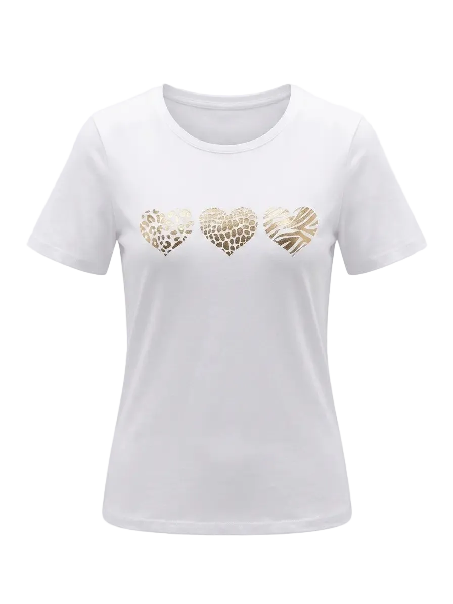 T-Shirt Stampa Cuori DORABELLA