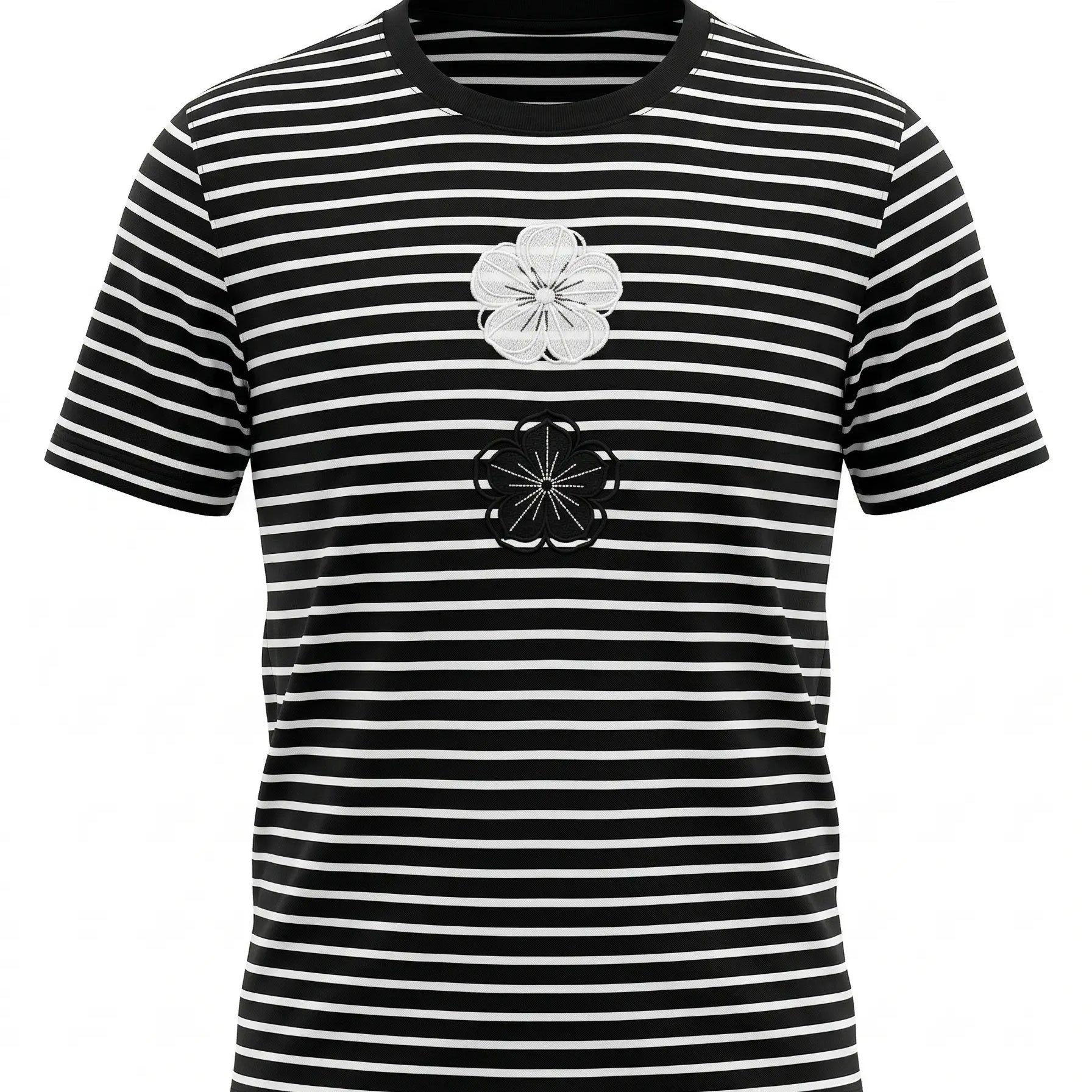 T-Shirt a righe con fiori DORABELLA