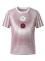 T-Shirt a righe con fiori DORABELLA