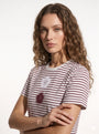 T-Shirt a righe con fiori DORABELLA