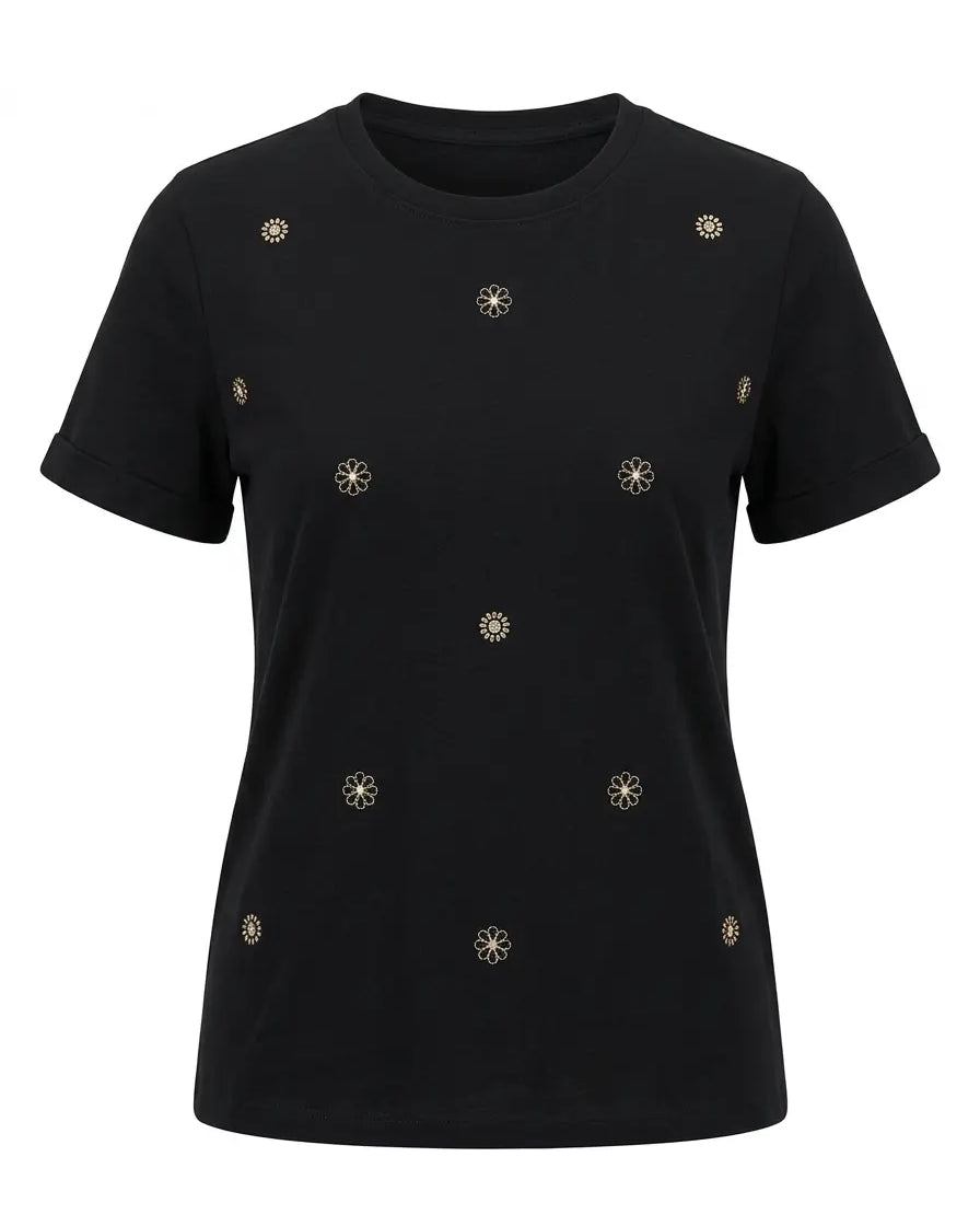 T-Shirt con Margherite DORABELLA