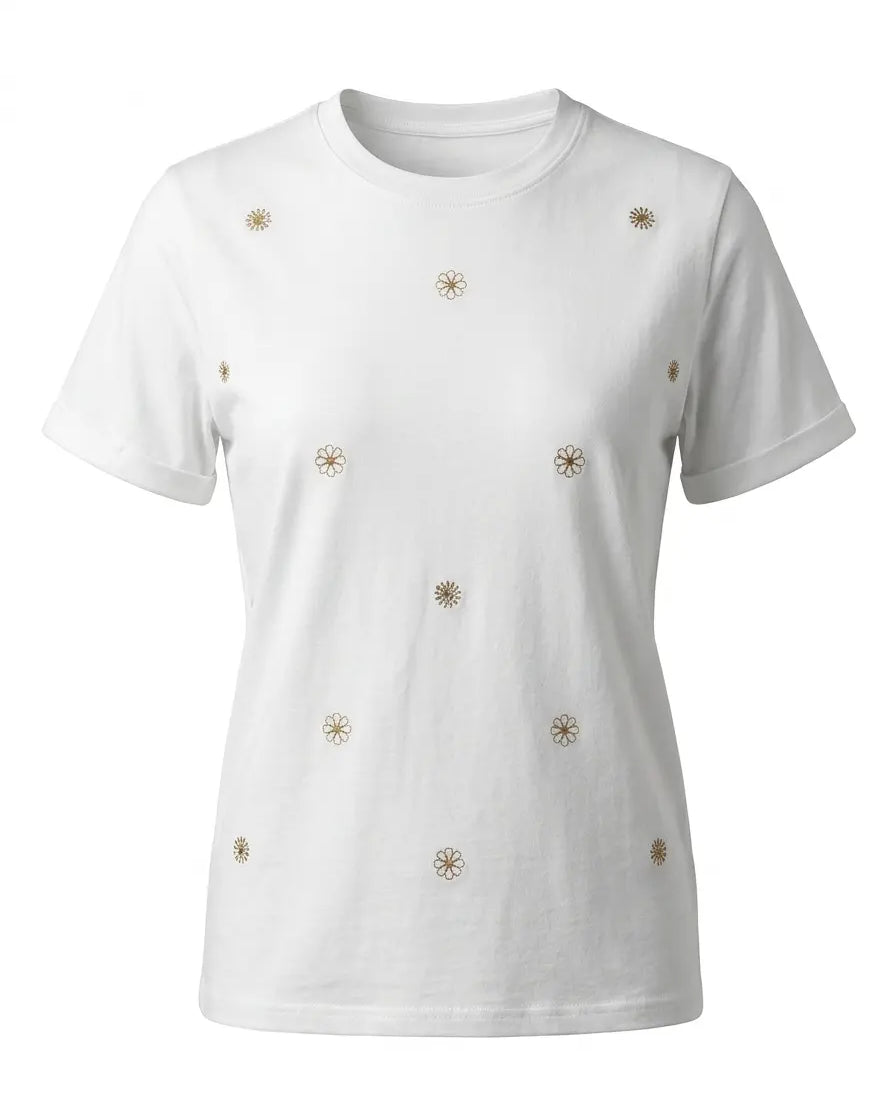 T-Shirt con Margherite DORABELLA