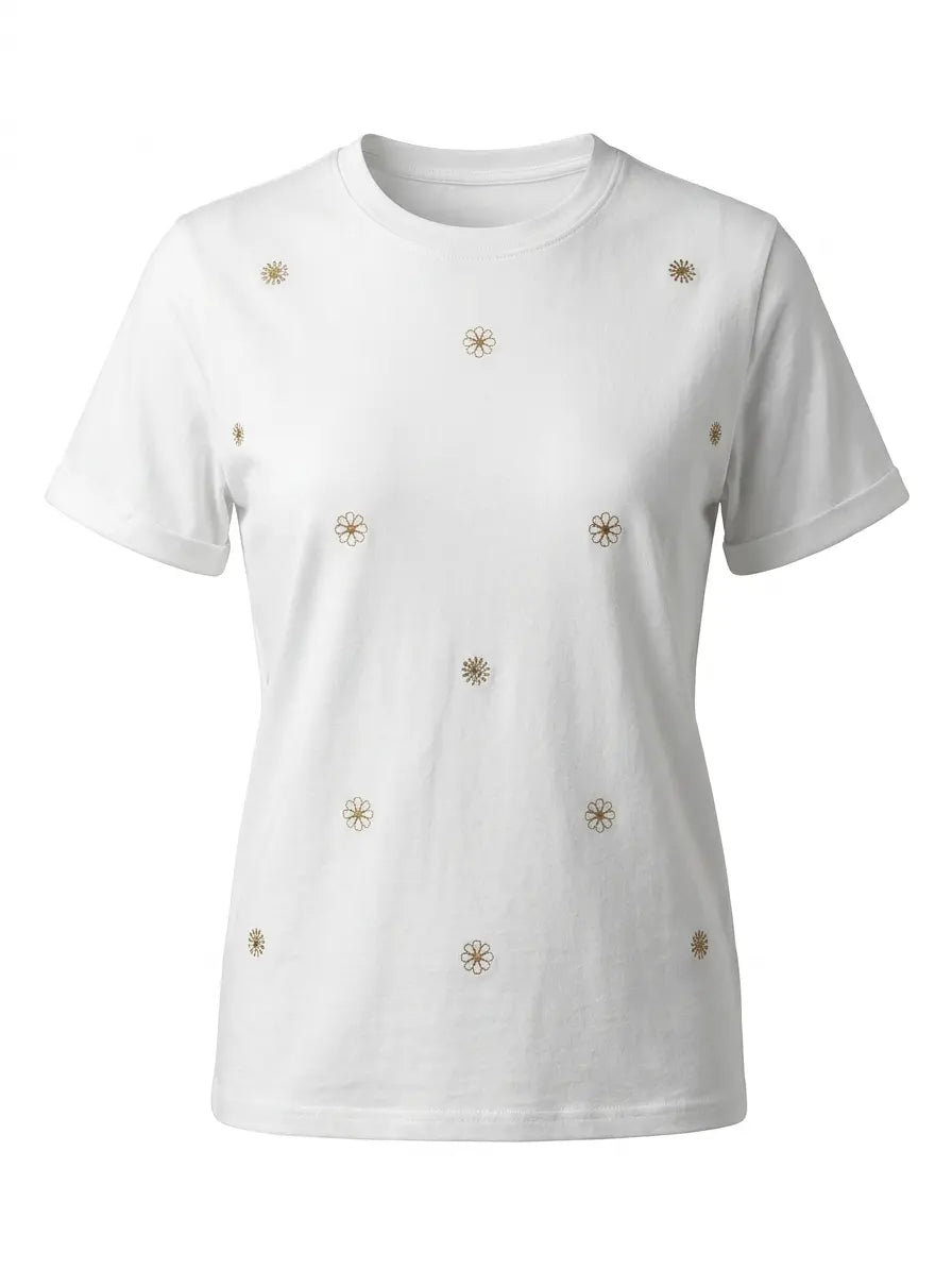 T-Shirt con Margherite DORABELLA