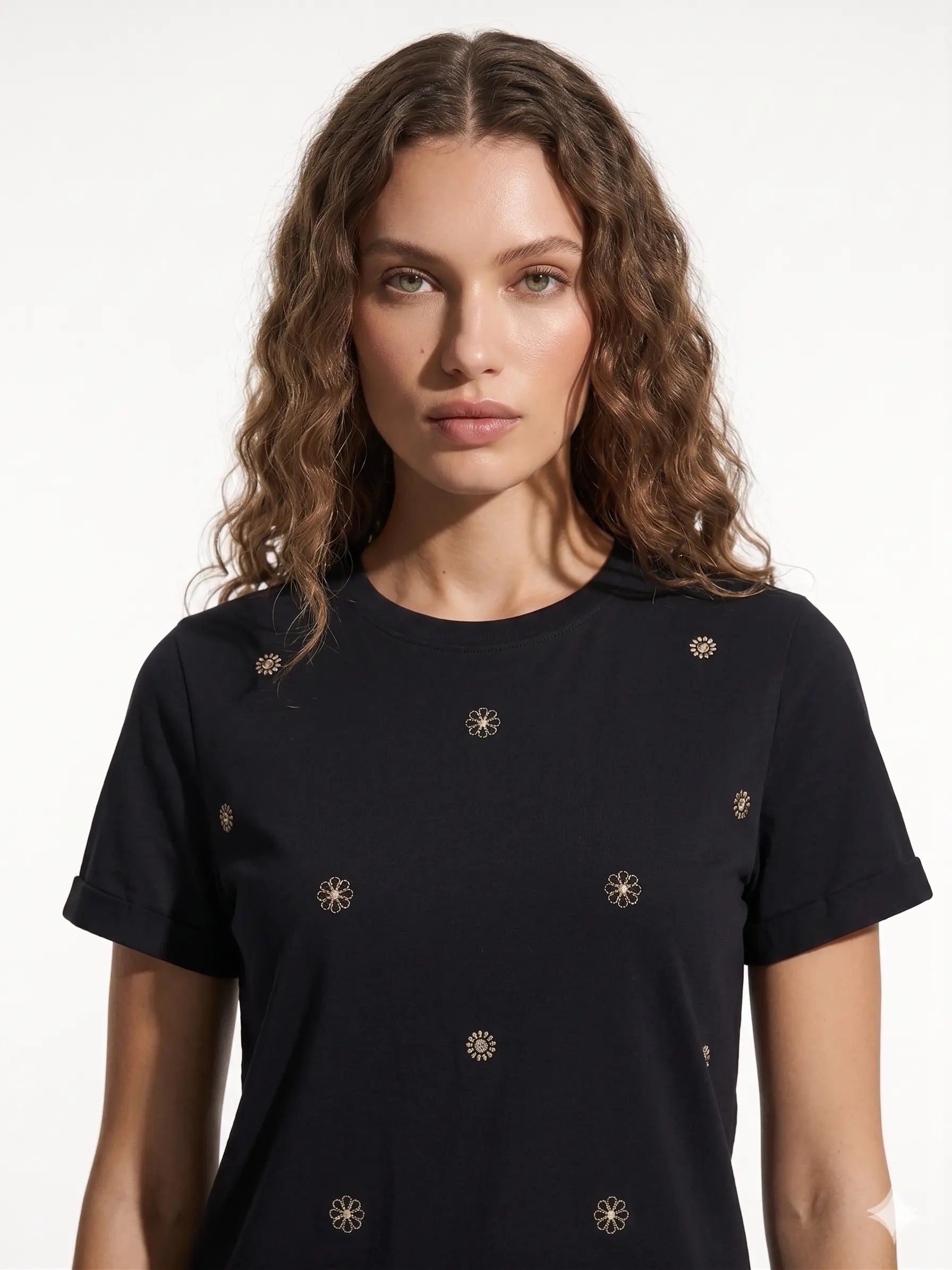 T-Shirt con Margherite DORABELLA
