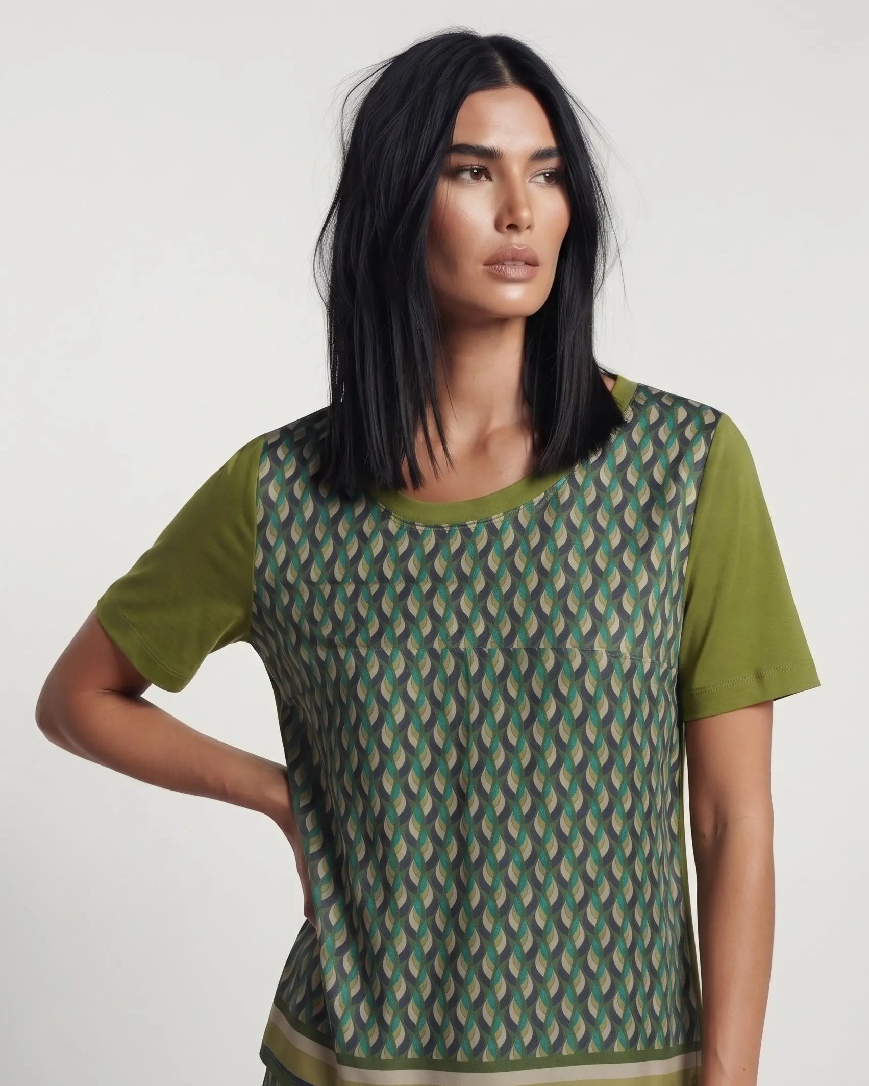 T-Shirt stampa geometrica DORABELLA