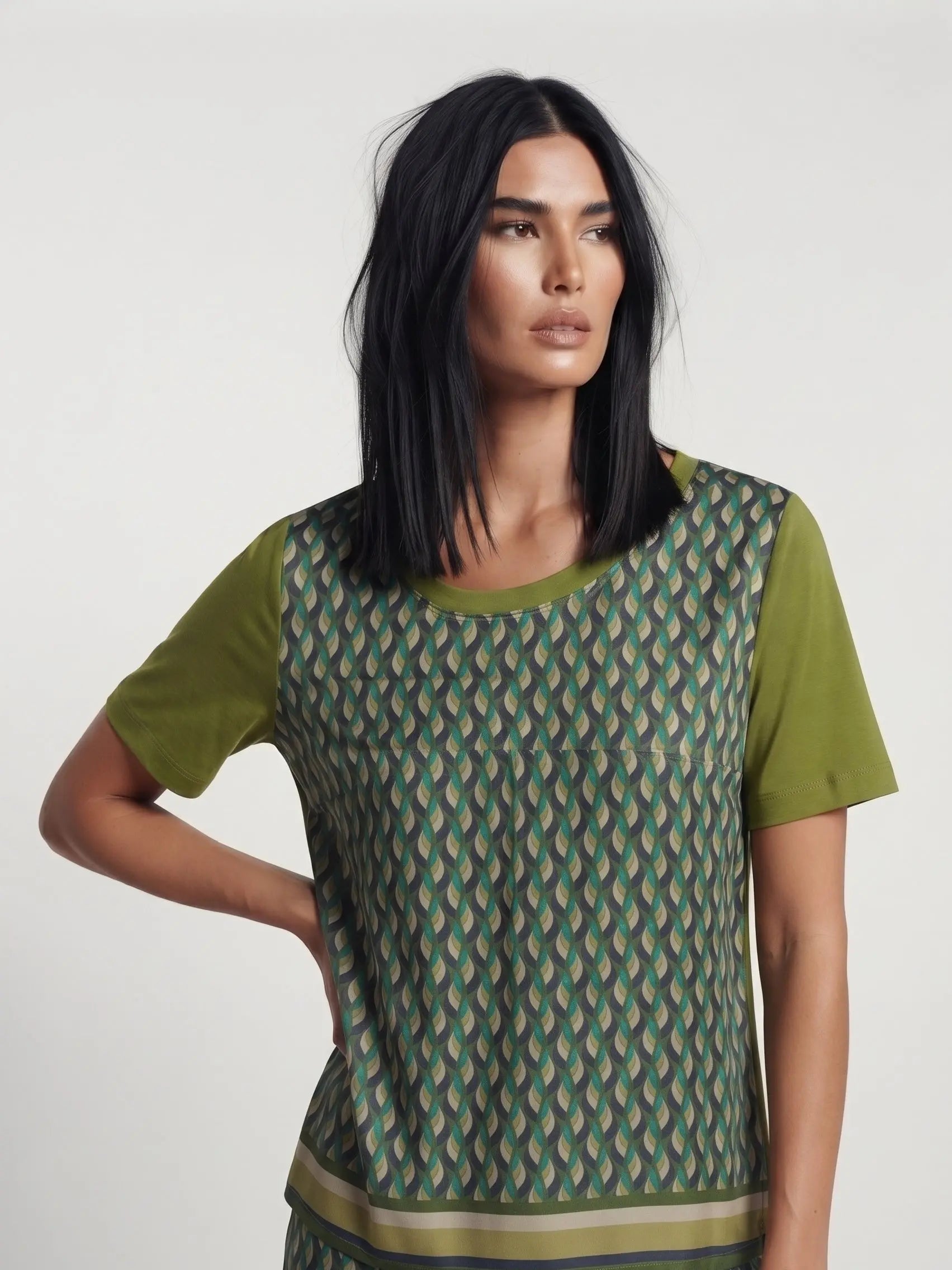 T-Shirt stampa geometrica DORABELLA