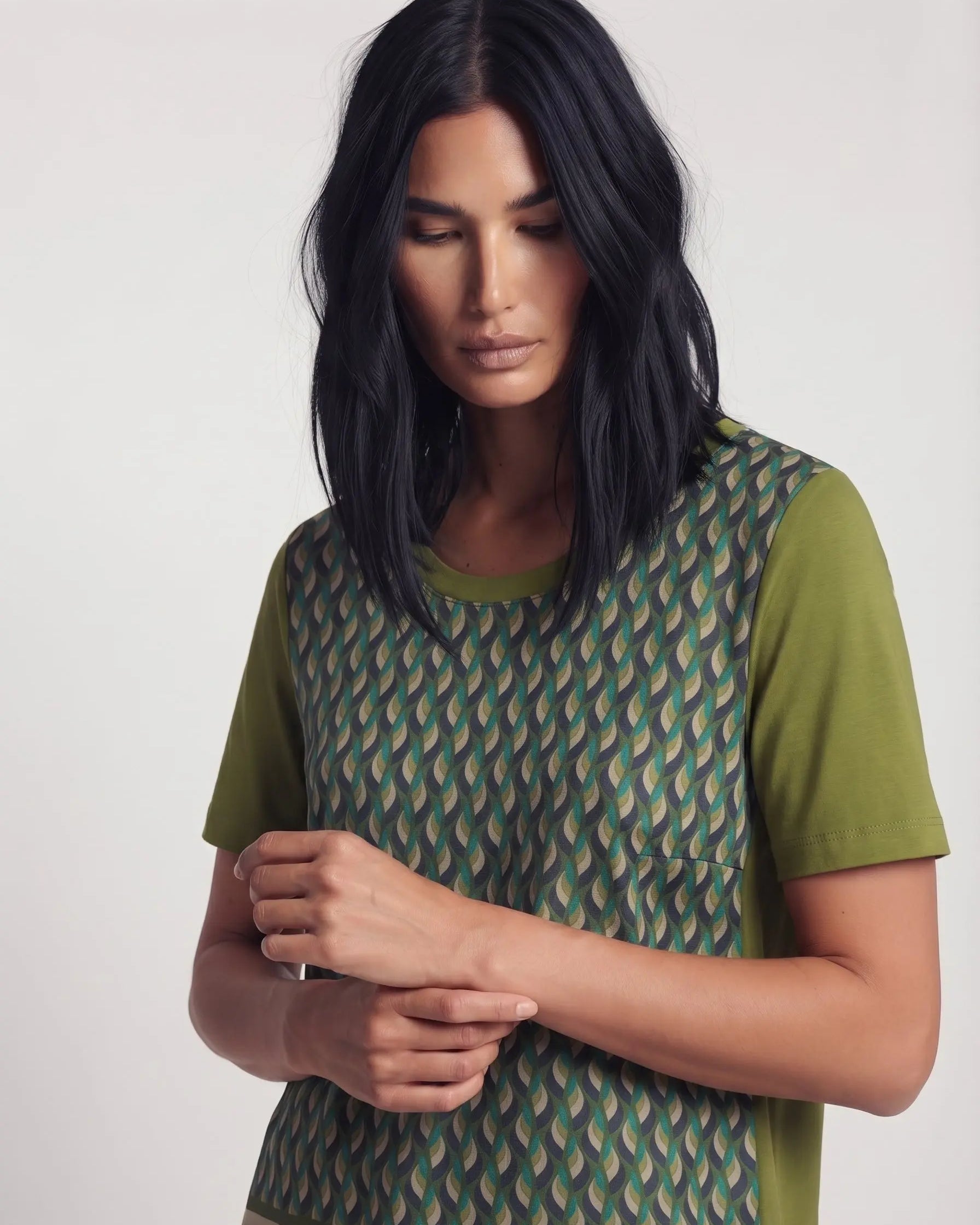 T-Shirt stampa geometrica DORABELLA