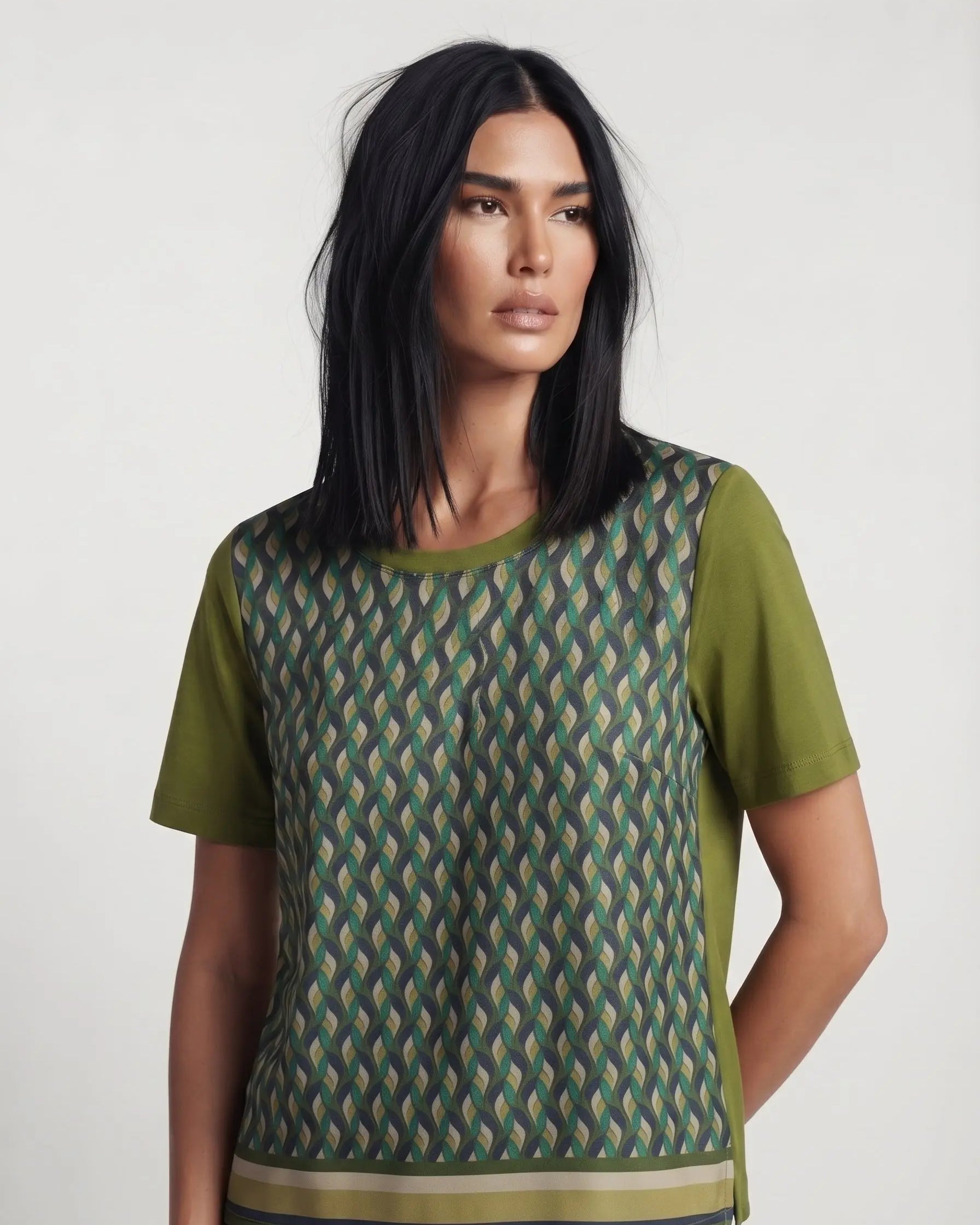 T-Shirt stampa geometrica DORABELLA