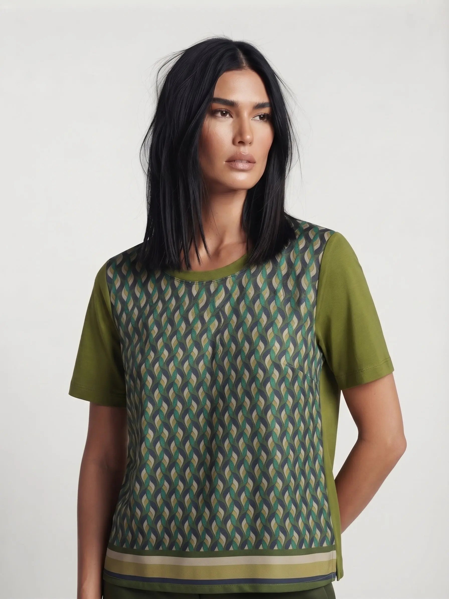 T-Shirt stampa geometrica DORABELLA