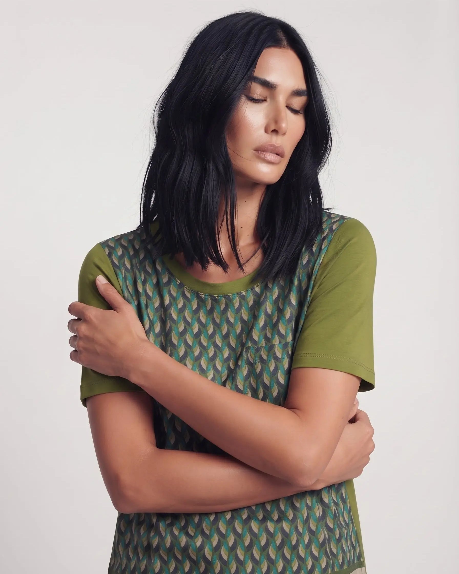 T-Shirt stampa geometrica DORABELLA