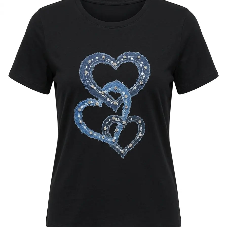 T-shirt Denim Hearts DORABELLA
