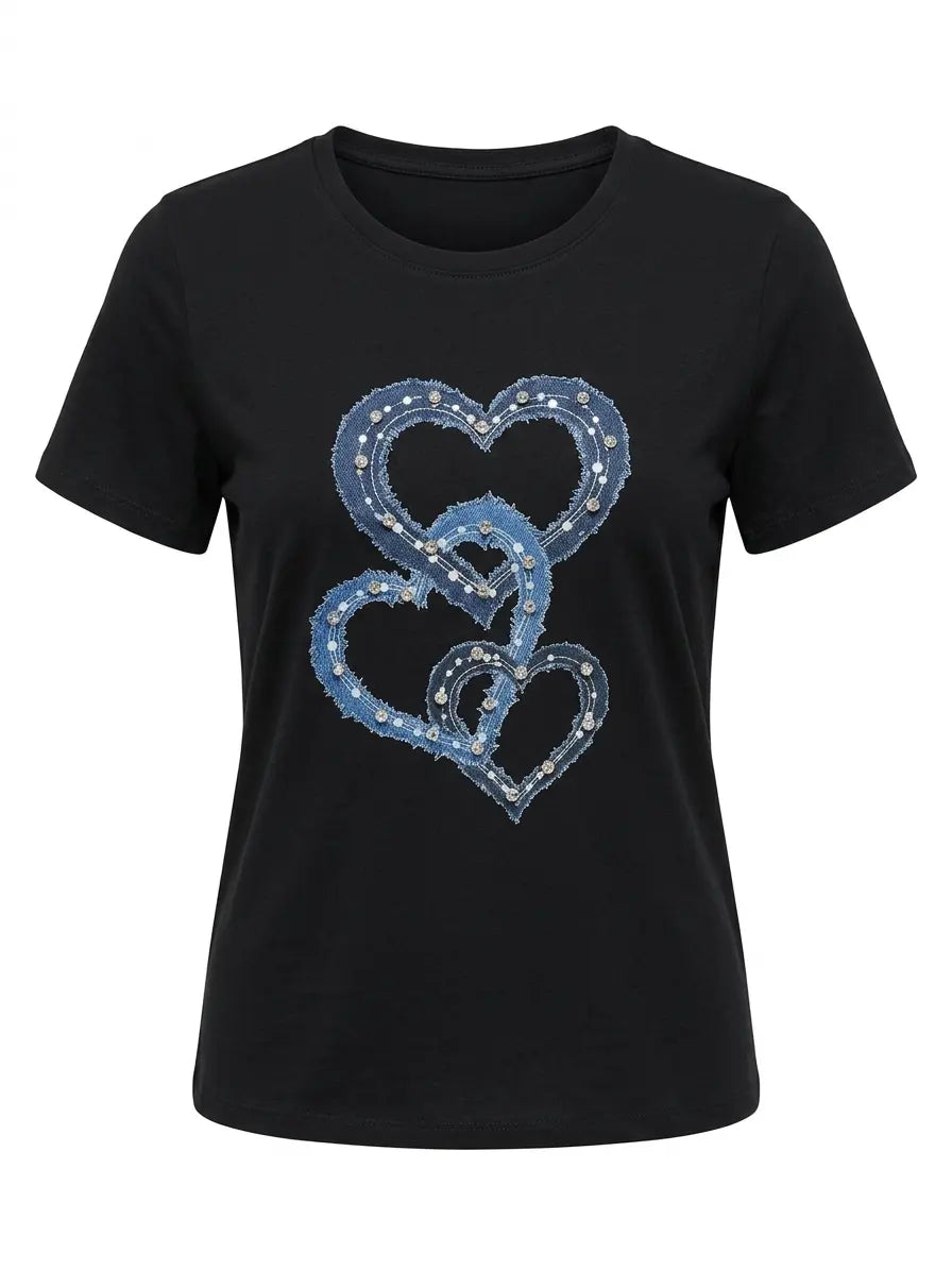 T-shirt Denim Hearts DORABELLA
