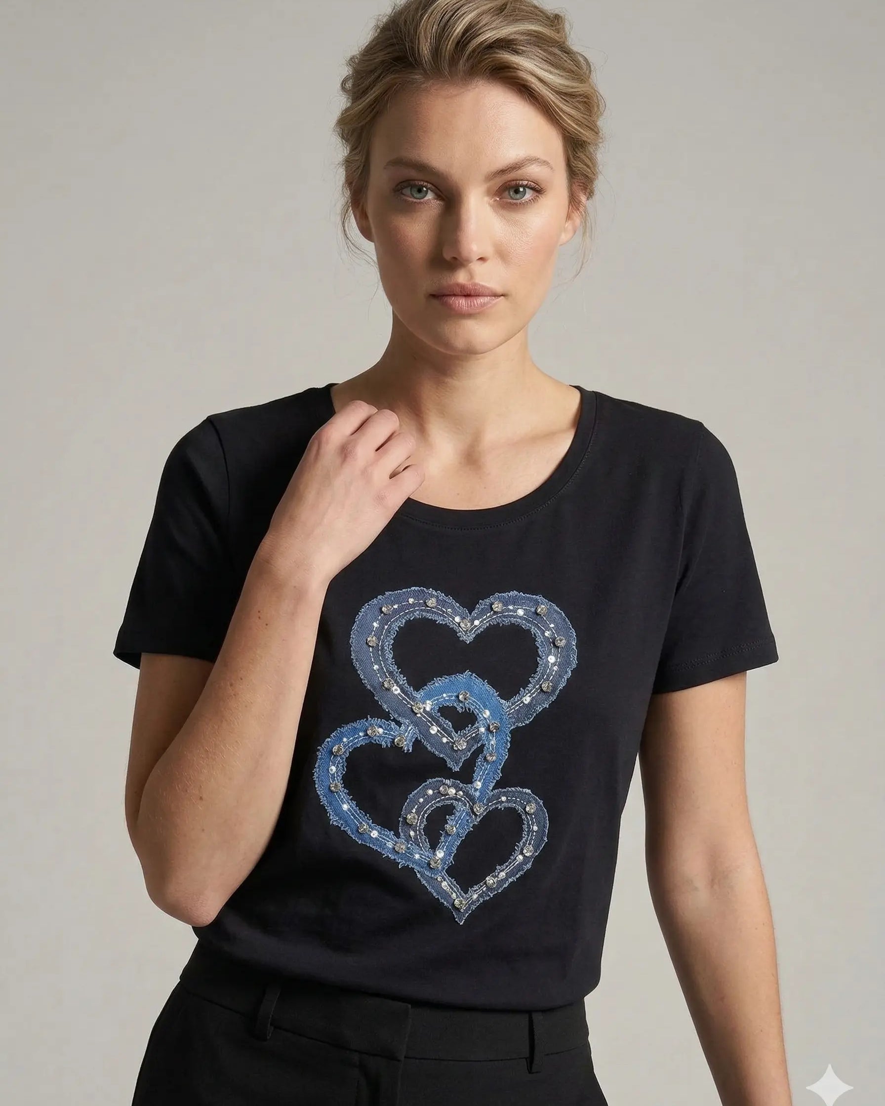 T-shirt Denim Hearts DORABELLA