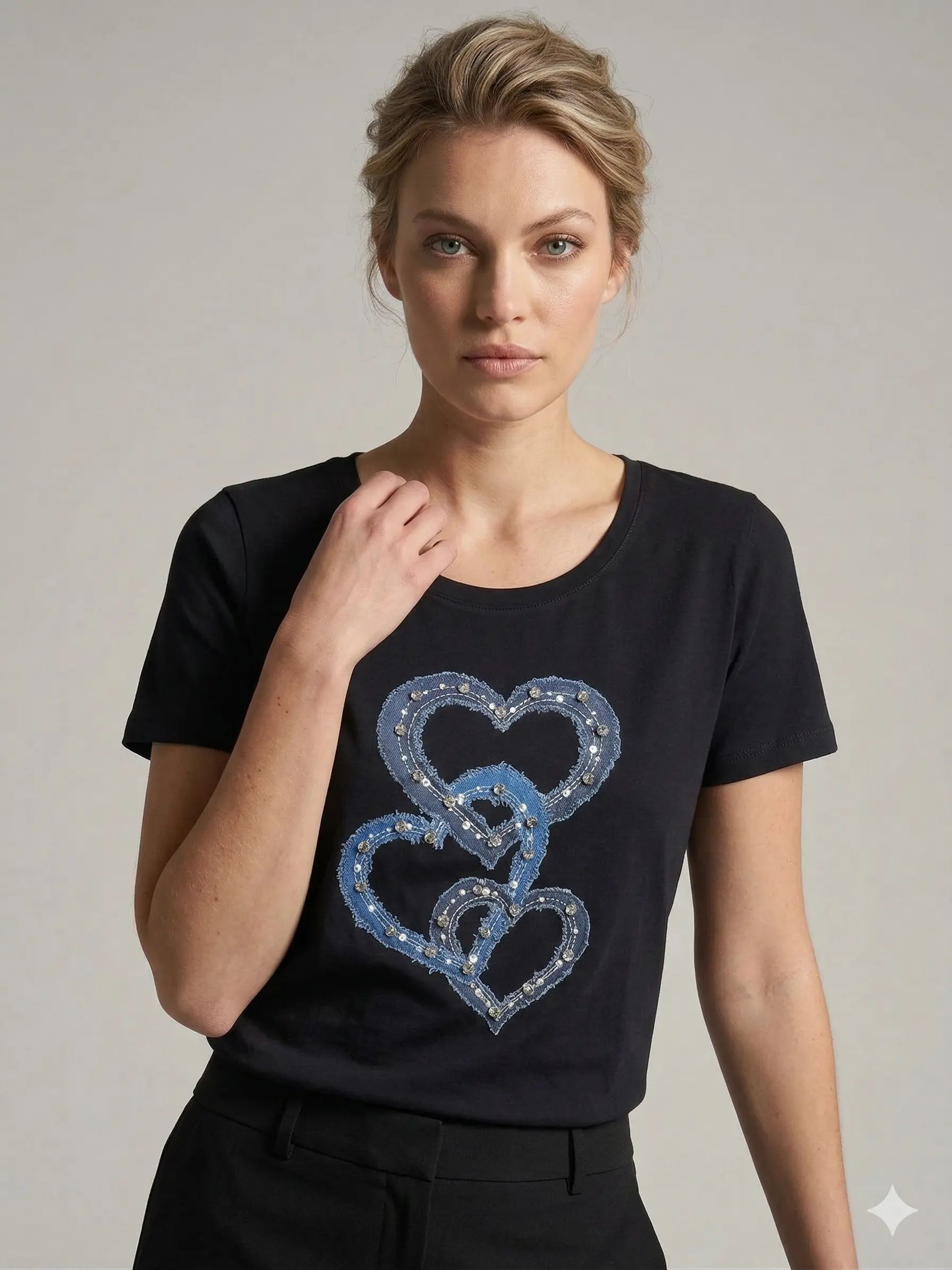 T-shirt Denim Hearts DORABELLA