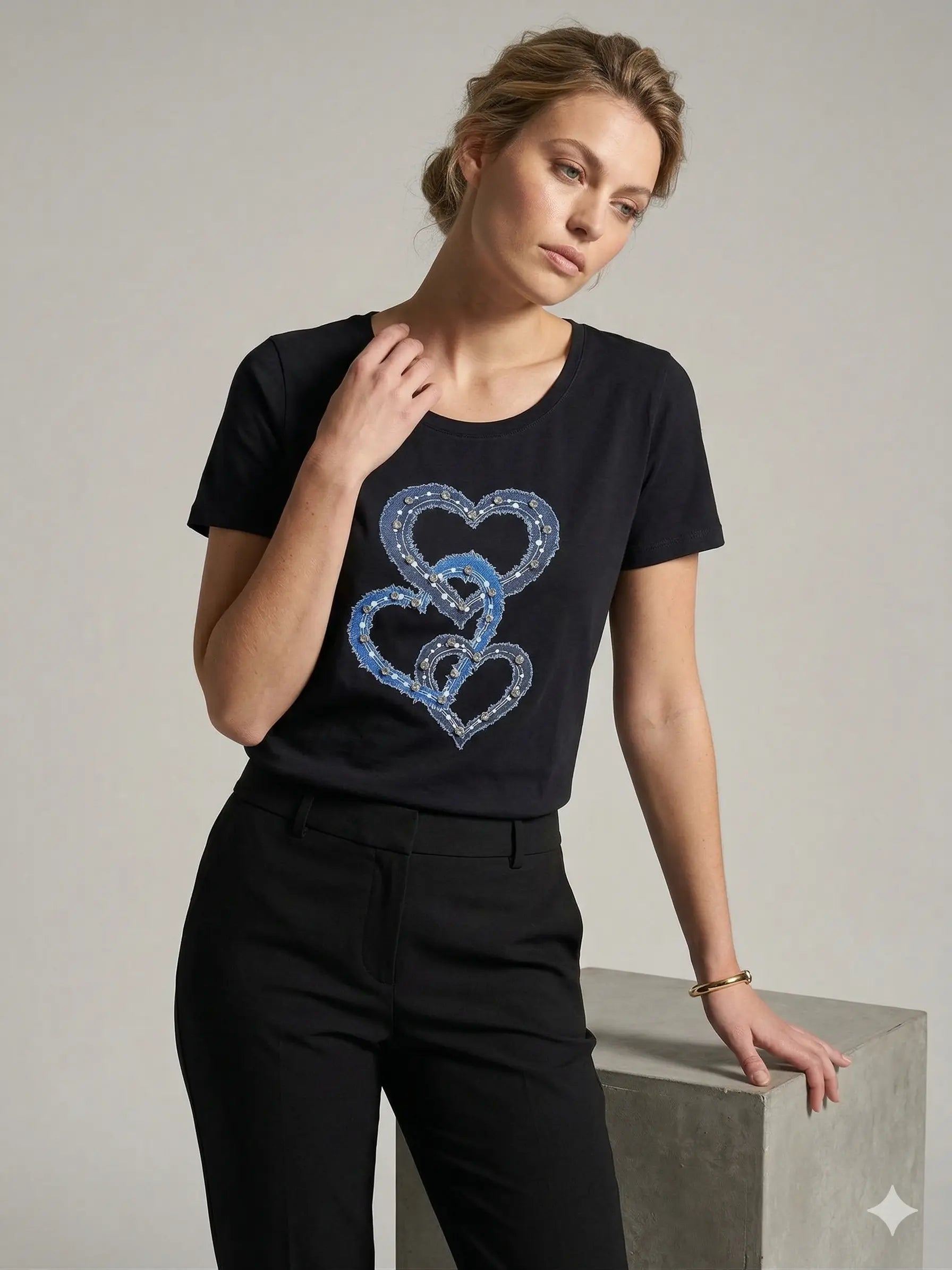 T-shirt Denim Hearts DORABELLA
