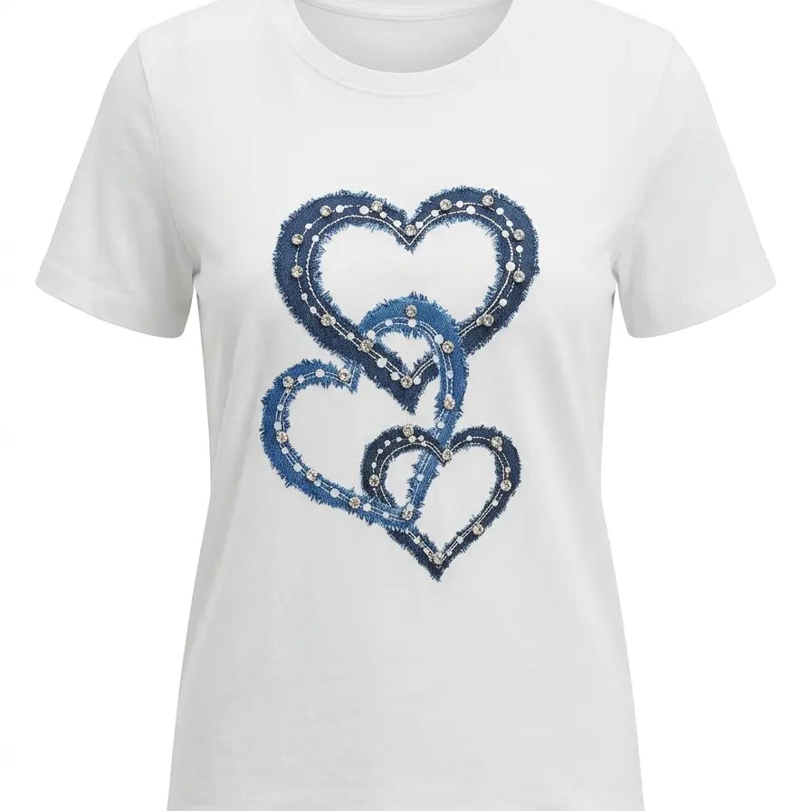 T-shirt Denim Hearts DORABELLA