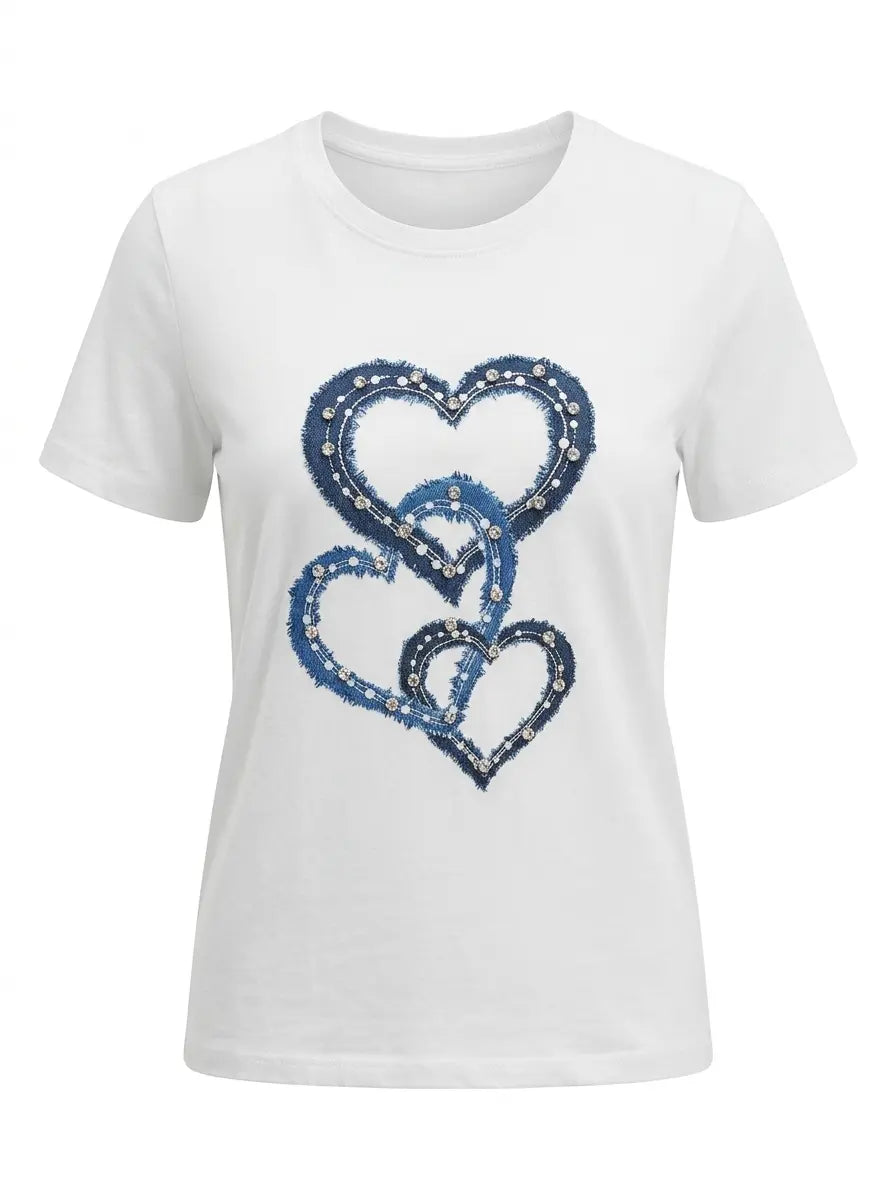T-shirt Denim Hearts DORABELLA