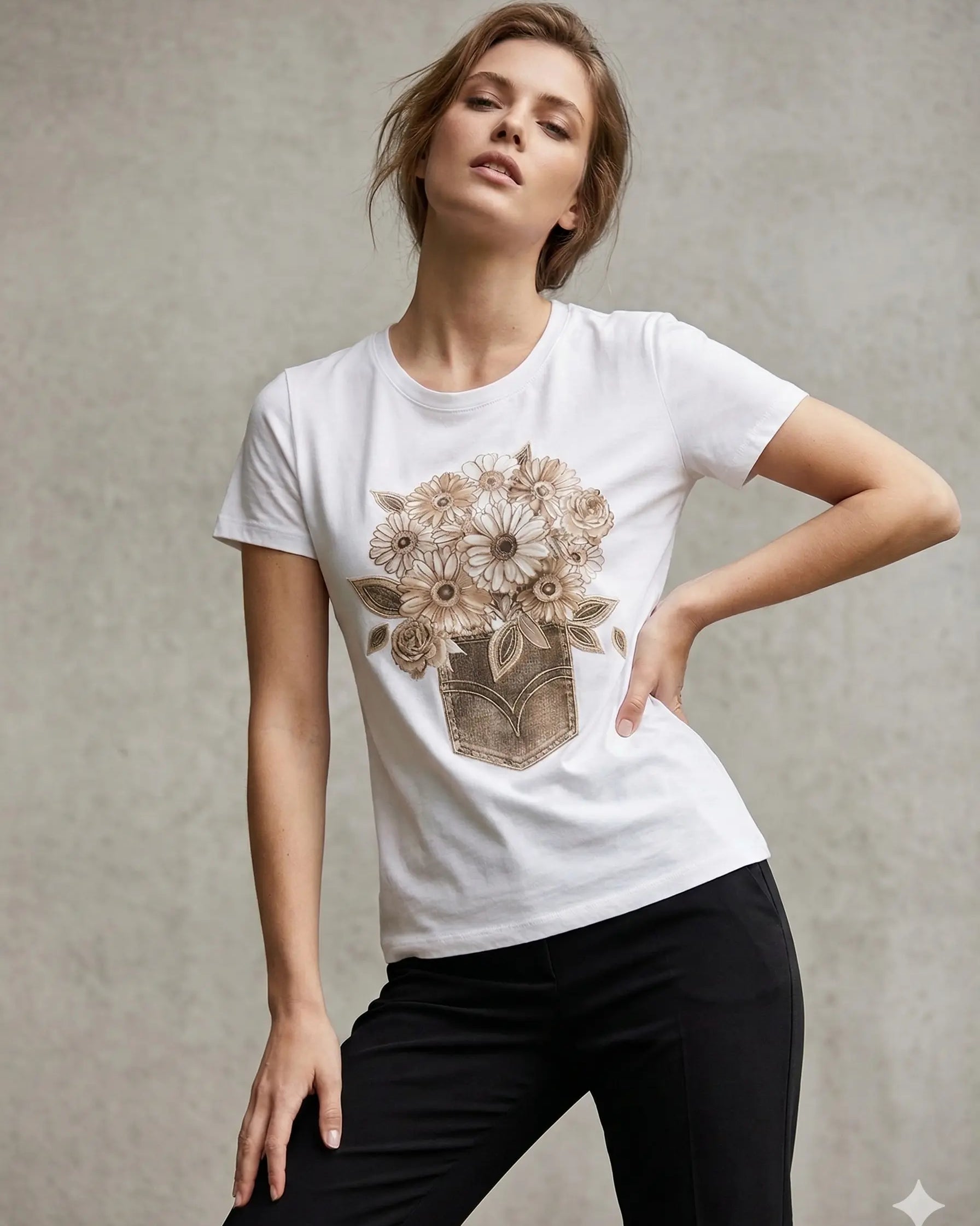 T-shirt Flower Pocket DORABELLA