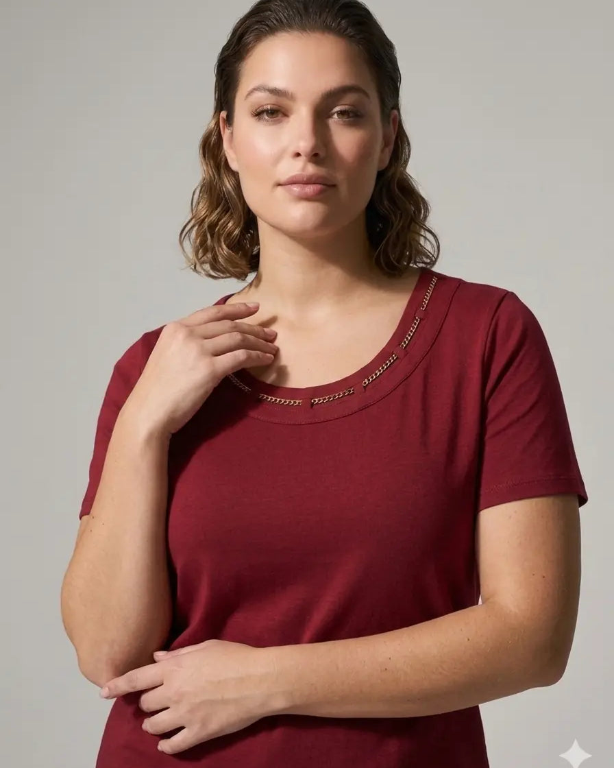 T-shirt Golden Blossom DORABELLA PIU'