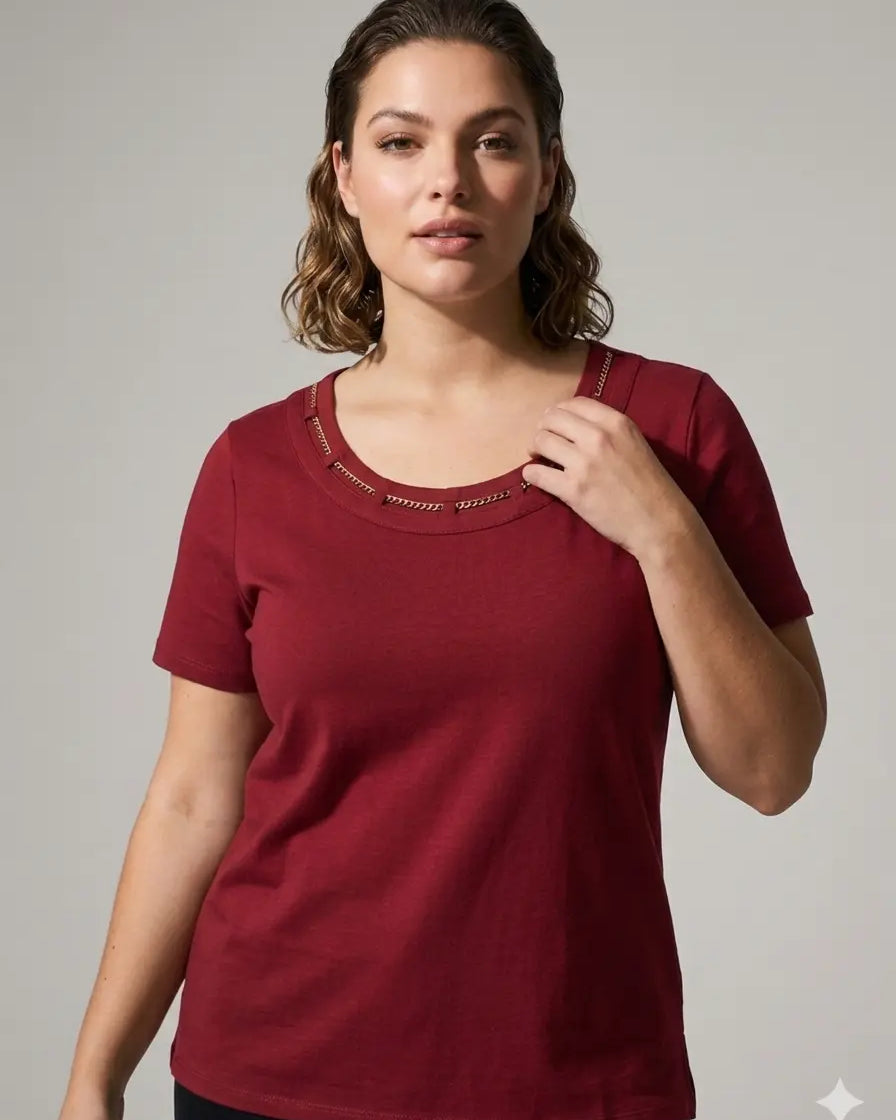 T-shirt Golden Blossom DORABELLA PIU'