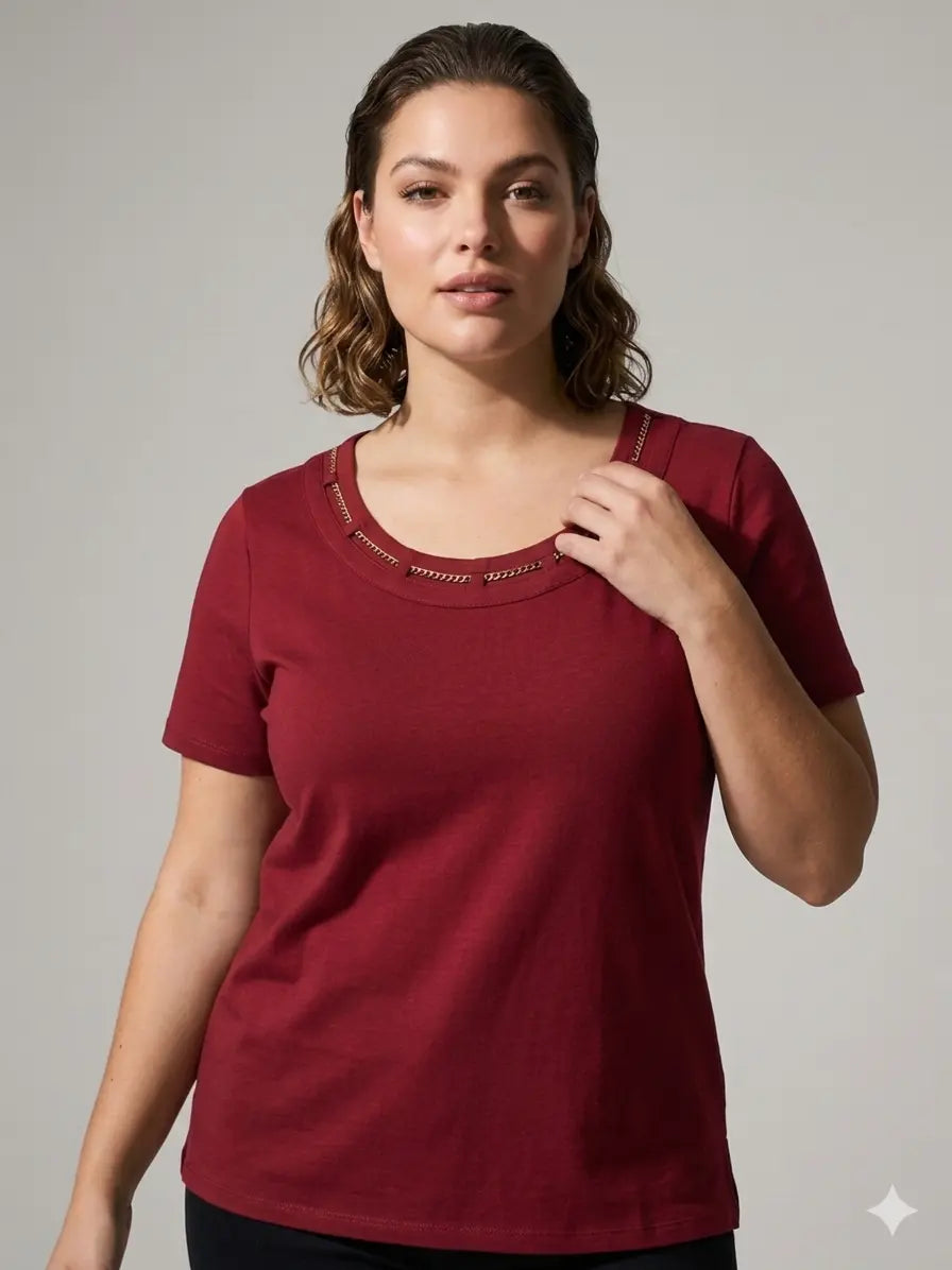 T-shirt Golden Blossom DORABELLA PIU'