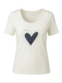 T-shirt con applicazione in denim DORABELLA