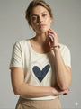 T-shirt con applicazione in denim DORABELLA
