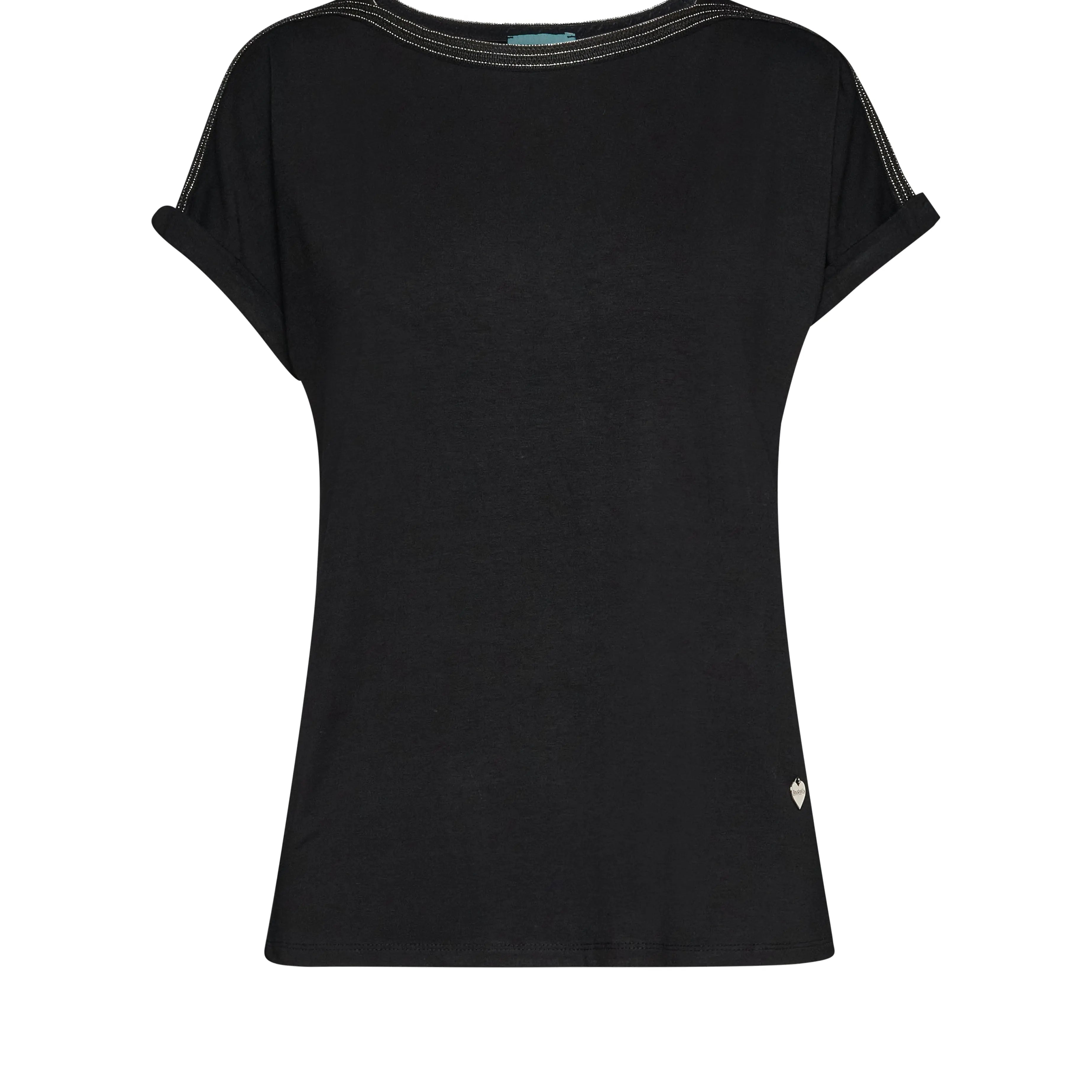 T-shirt con carre' e microchain applicata DORABELLA