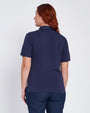 T-shirt con colletto polo e bottoni BLU DORABELLA PIU'