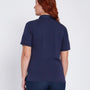 T-shirt con colletto polo e bottoni BLU DORABELLA PIU'